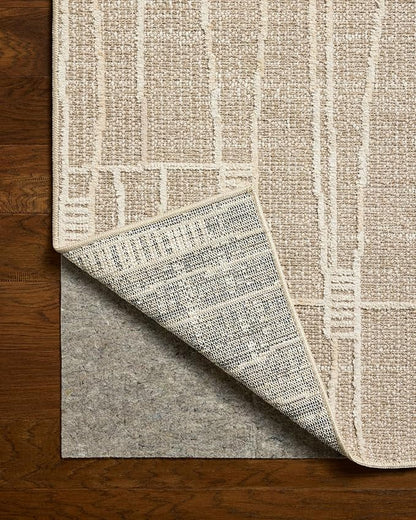 Loloi Amber Lewis Bexley Collection BEX-05 Mushroom/Natural 7'-10" x 10' Area Rug Neutral, Textured, Living, Bedroom, Dining, Carpet