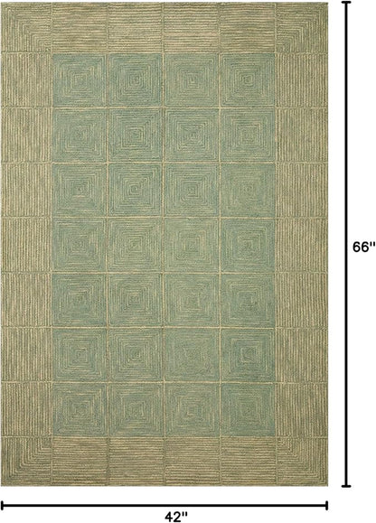 Loloi Chris Loves Julia Francis Collection FRA-02 Green/Natural 3'-6" x 5'-6" Accent Rug