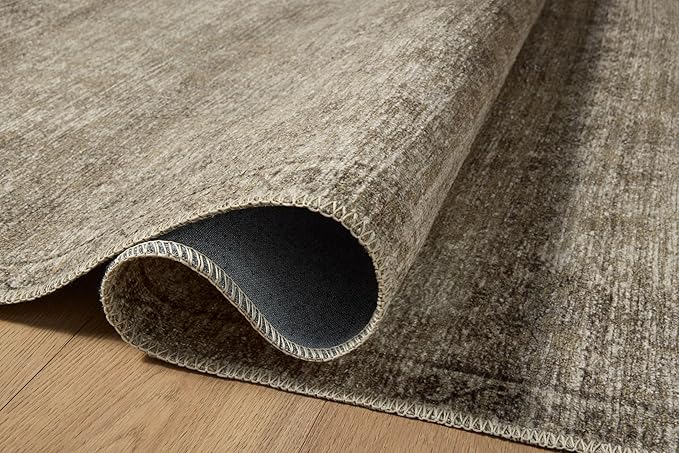 Loloi Amber Lewis Cambria Collection CBR-01 Ash/Bark 5'-0" x 7'-6" Area Rug Jute, Neutral, Vintage Style, Antique Tone, Living, Bedroom, Dining, Carpet
