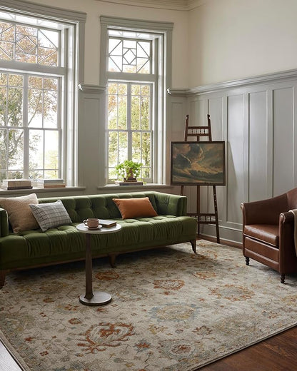 Loloi Magnolia Home by Joanna Gaines Mona Collection MOA-02 Oatmeal/Multi 7'-6" x 10' Area Rug