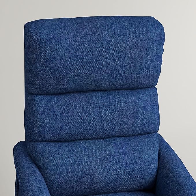 HOMCOM Power Lift Recliner Chair for Elderly, Easy Assembly, Fabric Lift Chair for Adults, Recliner Sofa with Remote Control, Side Pockets for Living Room, Dark Blue