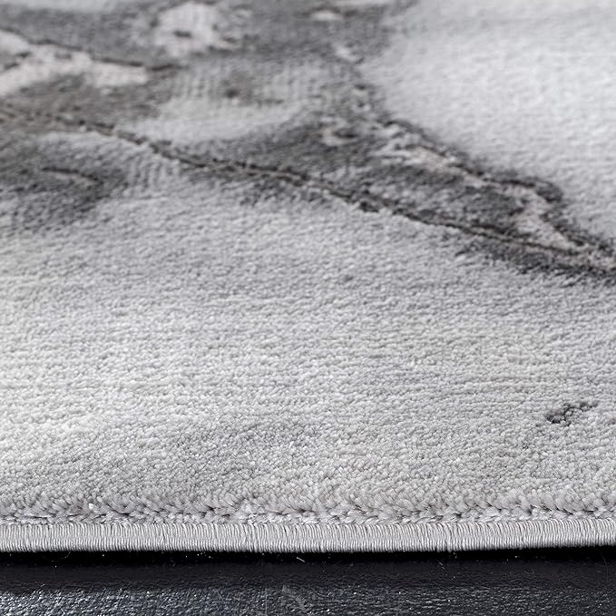 SAFAVIEH Craft Collection Area Rug - 9' x 12', Grey & Silver, Modern Abstract Design, Non-Shedding & Easy Care, Ideal for High Traffic Areas in Living Room, Bedroom (CFT877G)