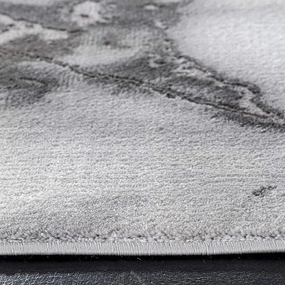 SAFAVIEH Craft Collection Area Rug - 5'3" x 7'6", Grey & Silver, Modern Abstract Design, Non-Shedding & Easy Care, Ideal for High Traffic Areas in Living Room, Bedroom (CFT877G)