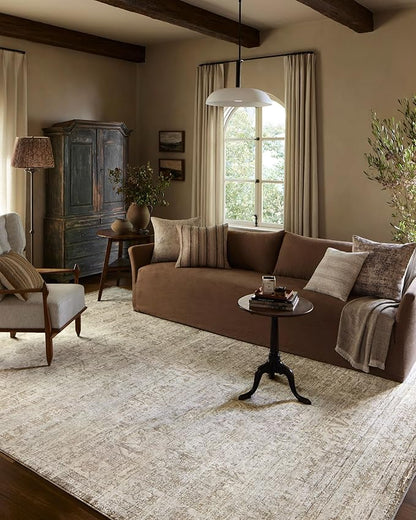 Loloi Amber Lewis Honora Collection HON-01 Ivory/Natural 3'-9" x 5'-9" Accent Rug