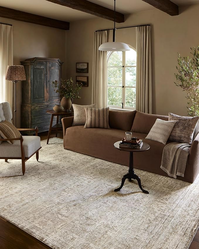 Loloi Amber Lewis Honora Collection HON-01 Ivory/Natural 9'-6" x 13' Area Rug