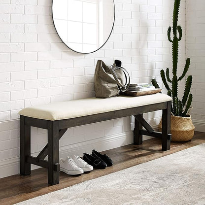 Crosley Furniture Hayden Wood Dining Bench for Entryway or Mudroom, Slate
