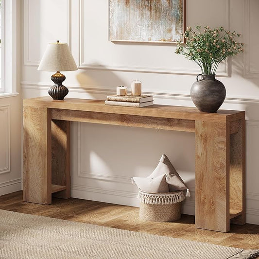 Tribesigns 70.9-Inch Long Console Table, Farmhouse Wooden Entryway Sofa Table Behind Couch, Narrow Entry Console for Living Room, Hallway, Entrance, Foyer