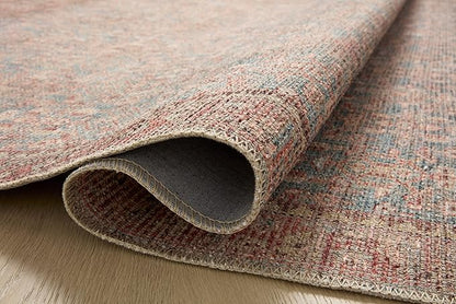 Loloi Angela Rose Aubrey Collection AUB-04 Blue/Terracotta 8'-3" x 11'-3", .19" Pile Height, Area Rug