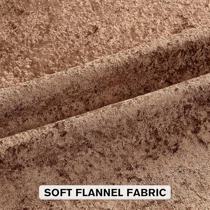 FUTEI Dark Brown Flannel Throw Pillow Covers 16x16 Inch Set of 2,Soft Dimensional Textured Cushion Cases,Modern Home Decor for Couch Living Room