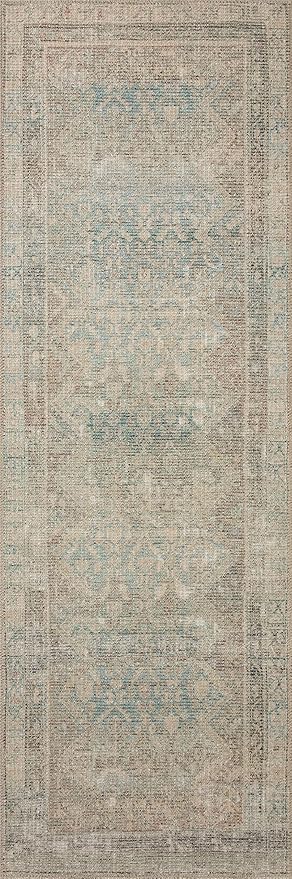Loloi Angela Rose Aubrey Collection AUB-03 Jade/Natural 2'-6" x 12'-0", .19" Pile Height, Runner Rug