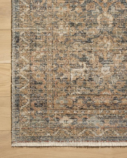 Loloi Amber Lewis Molly Collection MOL-02 Denim/Gold 2'-3" x 3'-10" Low Pile Accent Rug