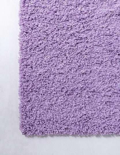 Unique Loom Solid Shag Collection Area Rug (6' 1" x 9' Rectangle, Lilac)