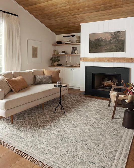 Loloi Angela Rose Rivers Collection RIV-02 Lagoon/Ivory 8'-6" x 11'-6" Reversible Area Rug