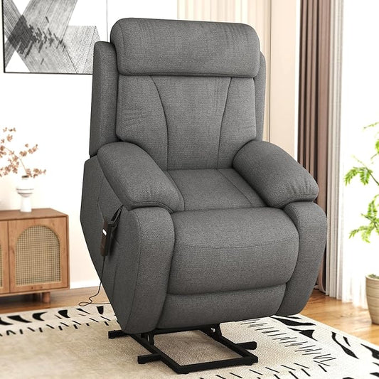 Power Lift Recliner Chair for Elderly with Remote Control - Heavy Duty 330 lbs Snowflake Velvet Fabric, Compact Electric Lift Chair for Seniors Small Spaces Living Room Bedroom