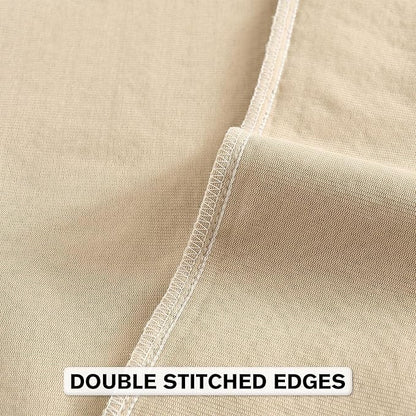 FUTEI Beige Chenille Throw Pillow Covers 24x24 Inch Set of 2,Soft Striped & Diamond Textured European Cushion Cases,Modern Home Decor for Couch Living Room