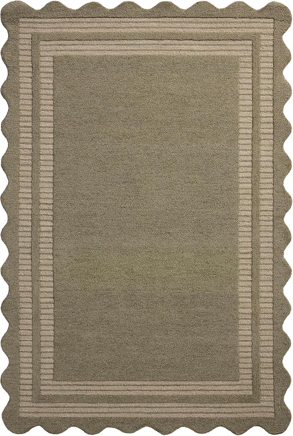 Loloi Chris Loves Julia Scottie Collection SCO-01 Olive/Pebble 9'-3" x 13', .87" Pile Height, Area Rug