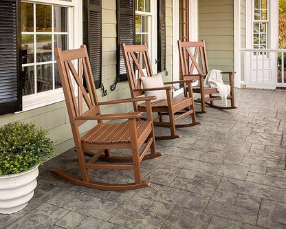 POLYWOOD® Braxton Porch Rocking Chair in White
