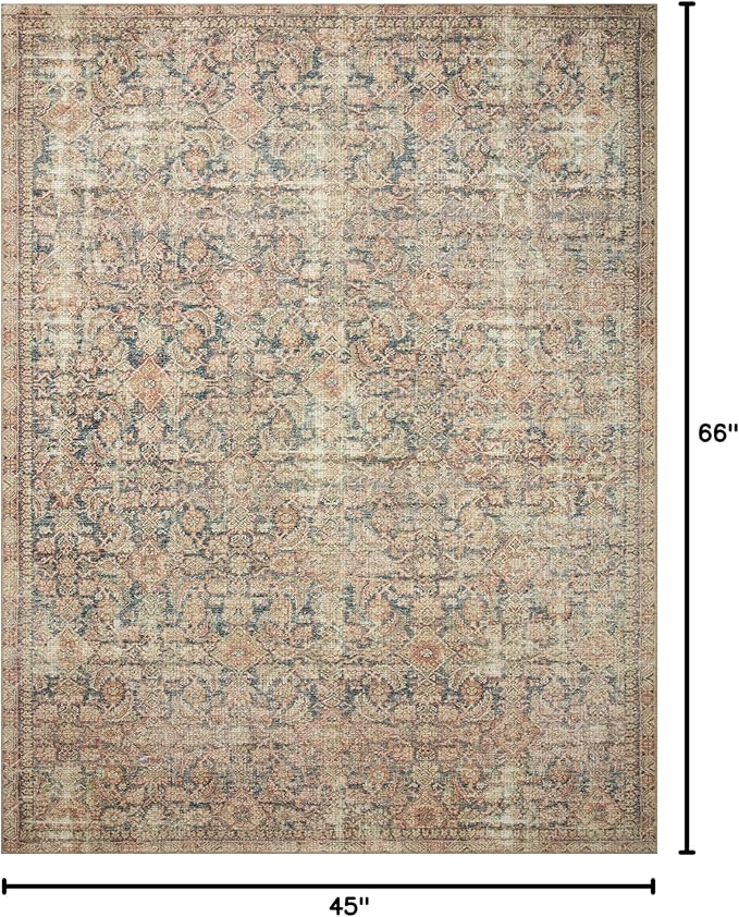 Loloi Angela Rose Aubrey Collection AUB-01 Navy/Multi 3'-9" x 5'-6", .19" Pile Height, Accent Rug