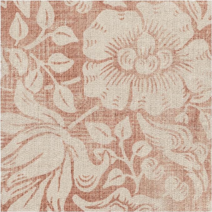 RUGGABLE x Morris & Co Washable Area Rug – Mallow Rust Red 3x5, Stain-Resistant, Non-Slip – Small Machine Washable Rugs for Living Room, Bedroom, Hallway, Entryway & Office–with Cushioned Pad