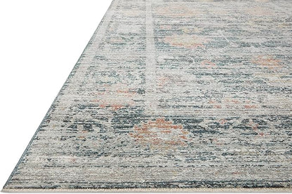 Loloi Magnolia Home by Joanna Gaines Millie Collection MIE-01 Blue/Multi 2'-7" x 12'-0", .25" Pile Height, Runner Rug
