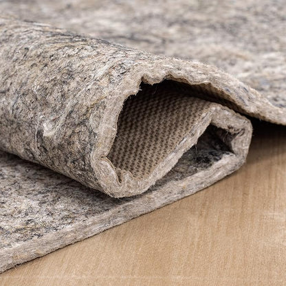 Mohawk Home 7' 6" x 10' Non Slip Rug Pad Gripper 3/8 Thick Dual Surface Felt + Rubber Gripper - Safe for All Floors - Grey