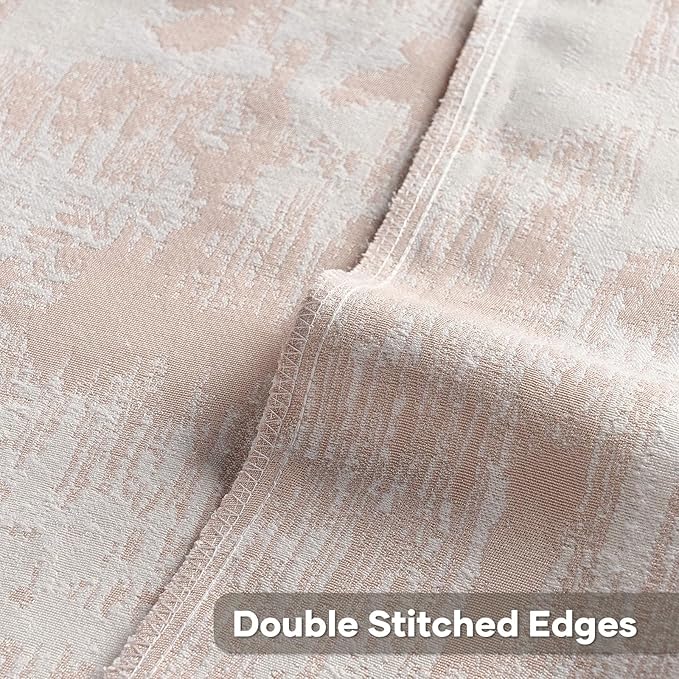 FUTEI Pink White Decorative Throw Pillow Covers 16x16 Inch Set of 2,Soft Faux Cashmere Jacquard - Textured & Cozy Cushion Case,Modern Home Decor for Couch Bed Living Room