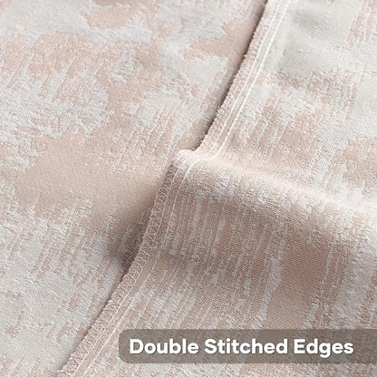 FUTEI Pink White Decorative Throw Pillow Covers 18x18 Inch Set of 2,Soft Faux Cashmere Jacquard - Textured & Cozy Cushion Case,Modern Home Decor for Couch Bed Living Room