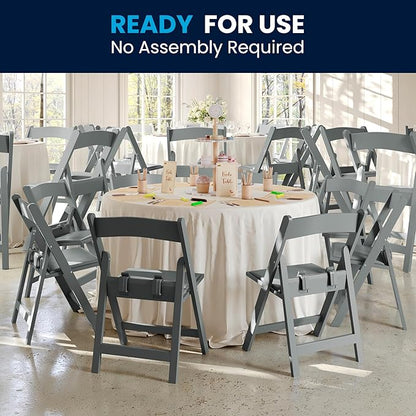 Flash Furniture Hercules Set of 2 Kids Gray Resin Folding Chairs with Gray Vinyl Padded Seats