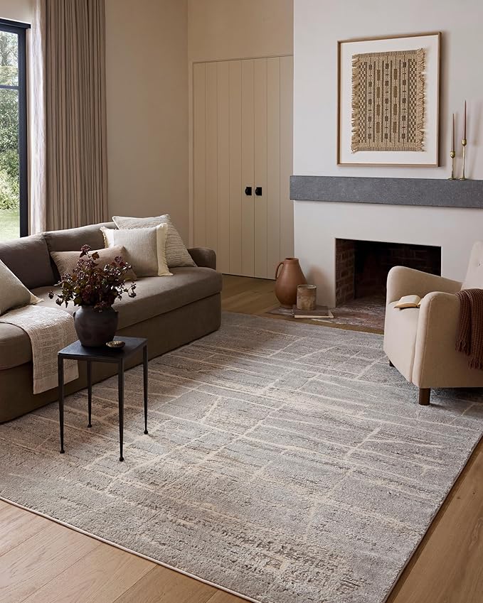 Loloi Amber Lewis Monty Collection MOT-07 Natural/Mist 2'-7" x 10'-0", .50" Pile Height, Runner Rug