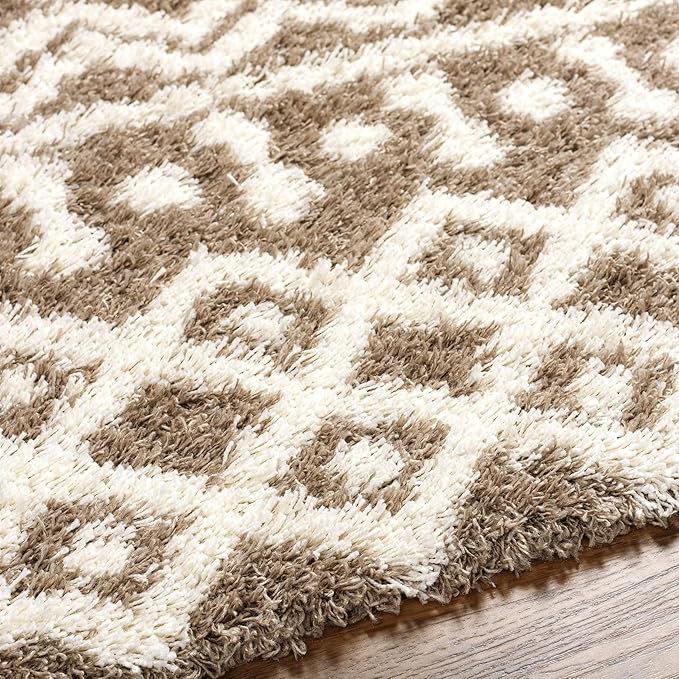 Livabliss Hapsburg Moroccan Shag Area Rug,5'3" x 7'3",Medium Brown