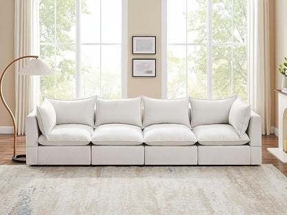 VANOMi Modular Sectional Sofa, 5 Seater Sofa with Reversible Chaise for Living Room, L Shape Sofa