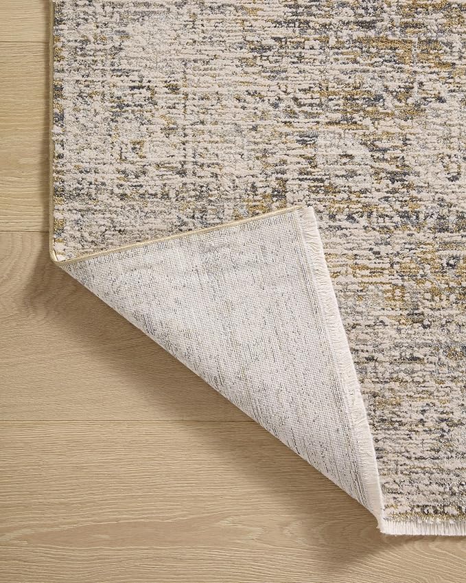 Loloi Amber Lewis Alie Collection ALE-05 Gold/Beige 5'-3'' x 7'-9'', .13'' Pile Height, Area Rug