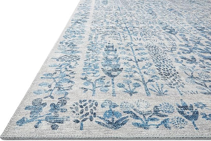 Loloi Rifle Paper Co. Maison Collection MAO-07 Blue 2'-0" x 5'-0", .19" Pile Height, Accent Rug