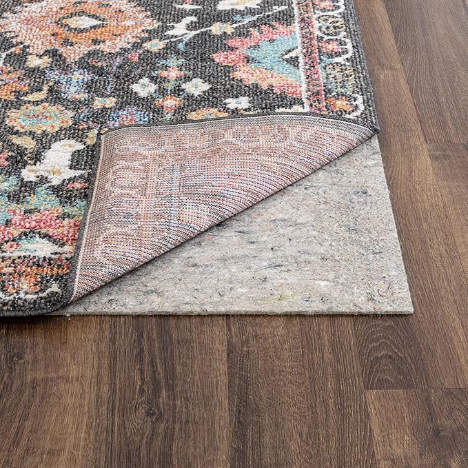 Mohawk Home 7' 6" x 7' 6" Non Slip Grip Rug Pad 1/4 Thick Felt + Rubber Backing - Dual Surface Safe for All Floors