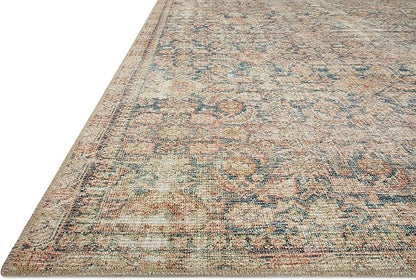 Loloi Angela Rose Aubrey Collection AUB-01 Navy/Multi 2'-6" x 7'-6", .19" Pile Height, Runner Rug