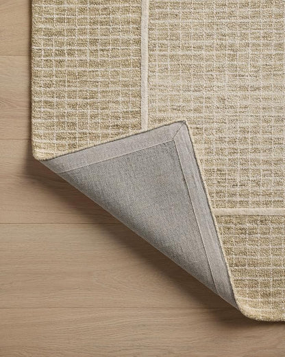 Loloi Chris Loves Julia Briggs Collection, Wheat & Ivory, 2'-3" x 3'-9" Accent Rug – Minimal Gritted Design Area Rugs for Living Room Bedroom Entryway & Hallway No Shed High Traffic Home Decor Rug