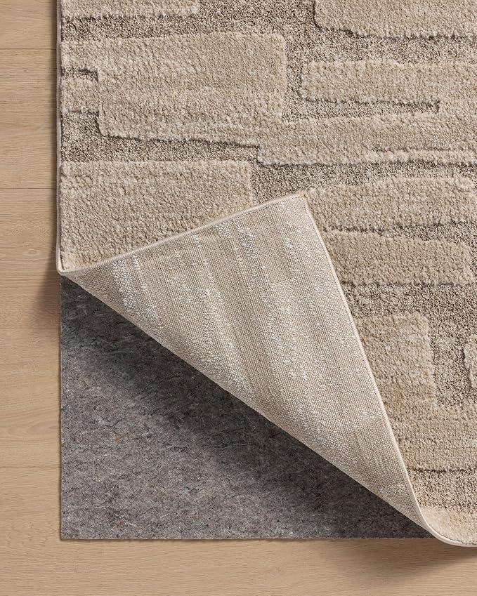 Loloi Amber Lewis Monty Collection MOT-04 Taupe/Beige 2'-7" x 8'-0", .50" Pile Height, Runner Rug