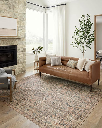 Loloi Angela Rose Aubrey Collection AUB-01 Navy/Multi 10'-0" x 14'-0", .19" Pile Height, Area Rug