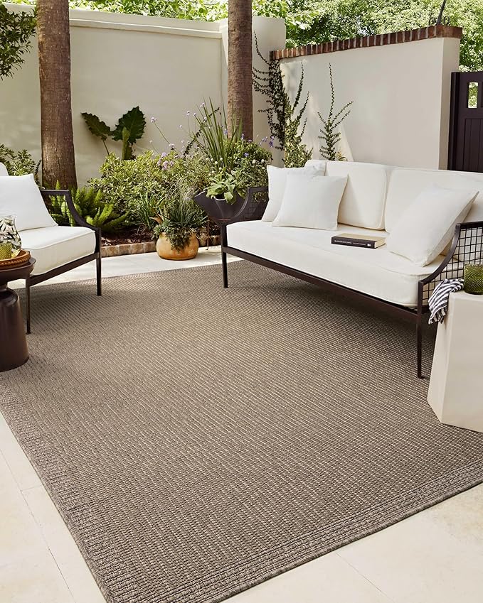 Loloi Chris Loves Julia Providence Collection PRC-02 Natural/Sand 8'-6" x 12', .12" Pile Height, Indoor/Outdoor Area Rug
