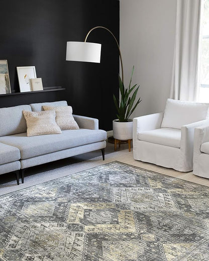Loloi II Skye Collection SKY-09 Graphite/Silver 5'-0" x 7'-6" Area Rug