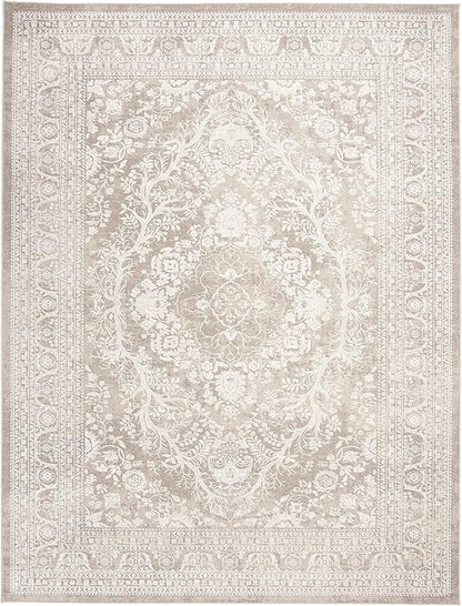 SAFAVIEH Area Rug 10x14 - Reflection Collection - Large - Beige & Cream, Non-Shedding & Easy Cleaning, Ideal for Living Room, Bedroom, Dining Space (RFT668A)