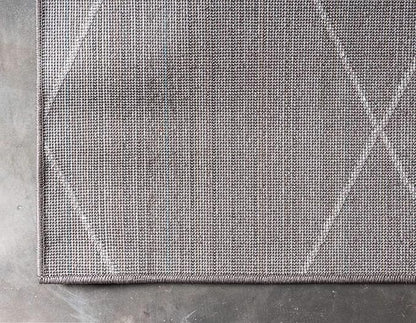 Unique Loom Trellis Frieze Collection Area Rug - Geometric (3' 3" x 5' 3", Dark Gray/ Ivory)