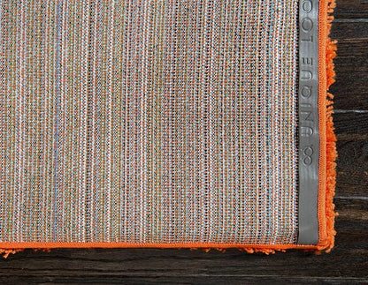 Unique Loom Solid Shag Collection Area Rug (9' x 12' Rectangle, Tiger Orange)