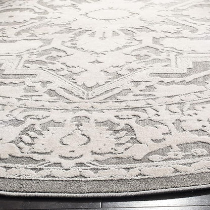 SAFAVIEH Area Rug 10x14 - Reflection Collection - Large - Dark Grey & Cream, Non-Shedding & Easy Cleaning, Ideal for Living Room, Bedroom (RFT665B)
