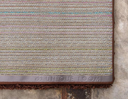 Unique Loom Solid Shag Collection Area Rug (8' x 11' Rectangle, Chocolate Brown)