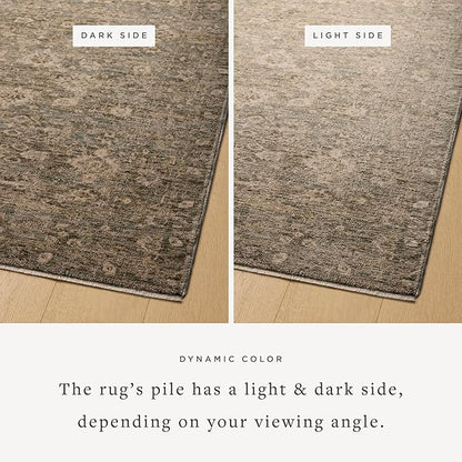Loloi Magnolia Home by Joanna Gaines Junie Collection JUE-06 Lagoon/Natural 2'-7" x 8'-0", .38 Pile Height, Runner Rug