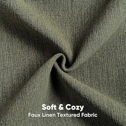 FUTEI Moss Green Chenille Decorative Throw Pillow Covers 20x20 Inch Set of 2,Soft Cozy Faux Linen Textured Cushion Case,Farmhouse Home Decor for Couch Living Room