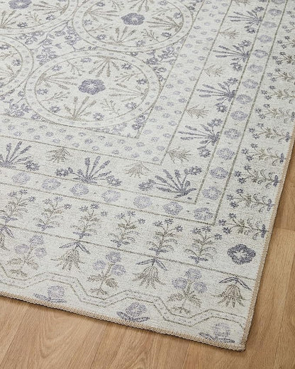 Loloi Rifle Paper Co. Maison Collection MAO-03 Rosette Ivory 2'-6" x 12'-0", .19" Pile Height, Runner Rug