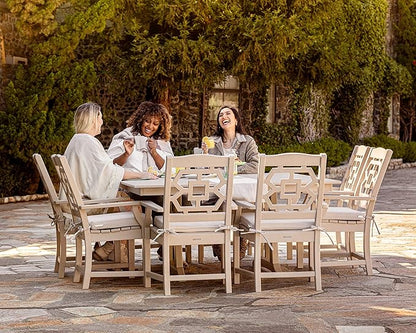 Martha Stewart by POLYWOOD® Chinoiserie Dining Arm Chair in Mahogany