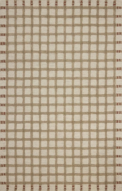 Loloi Magnolia Home by Joanna Gaines Waylon Collection WAY-02 Natural/Rust 5'-0" x 7'-6" Area Rug